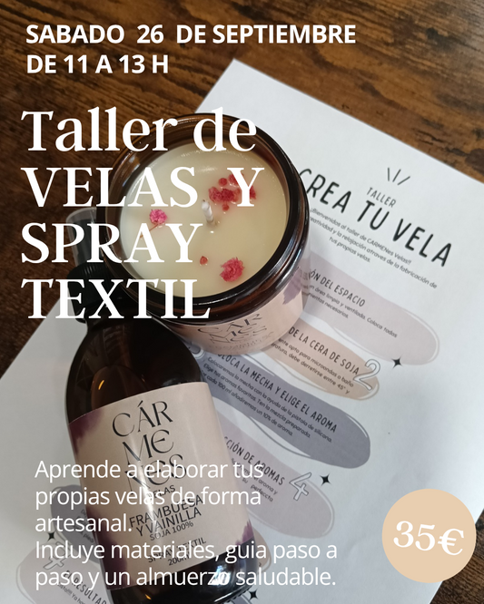 Taller velas Y Spray textil