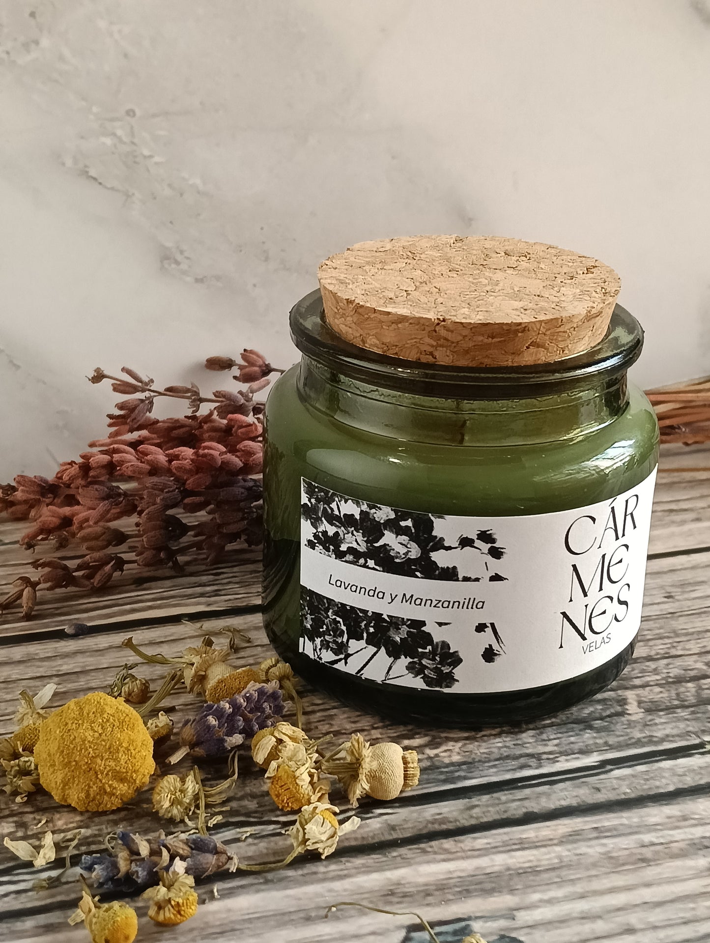 Vela lavanda y manzanilla