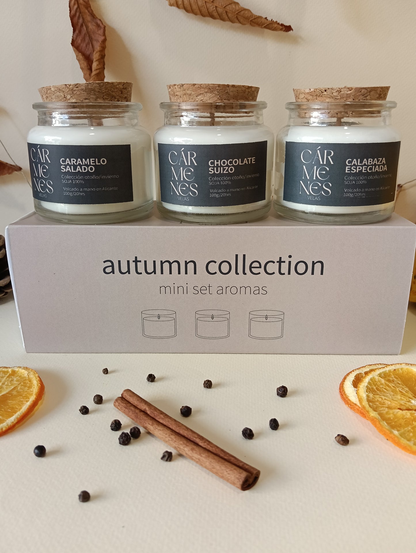Pack Mini 3 velas otoño